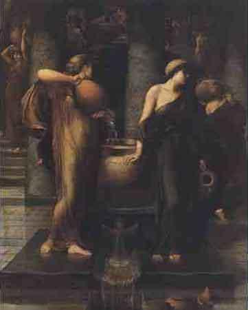 John Ruskin,HRWS The daughters of king Danaus pour water into a bottomless vessel oil painting picture